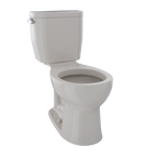TOTO CST243EF#12 Entrada Two-Piece Round 1.28 Gpf Universal Height Toilet - Sedona Beige