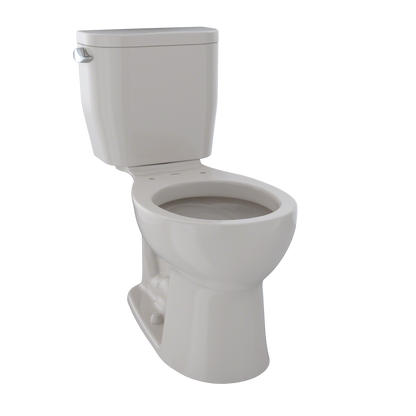 TOTO CST243EF#12 Entrada Two-Piece Round 1.28 Gpf Universal Height Toilet - Sedona Beige