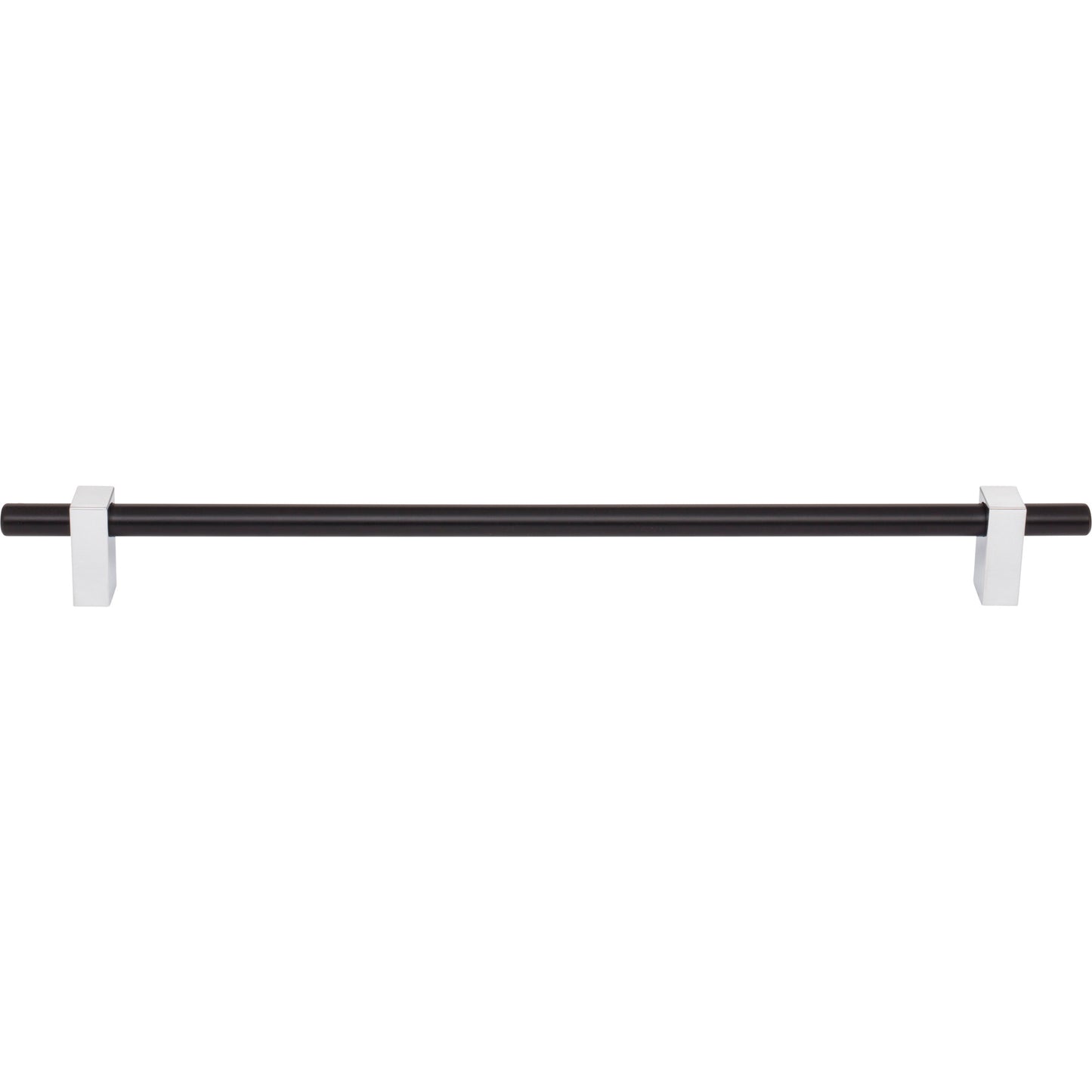 JEFFREY ALEXANDER 478-305MBPC Larkin 2 305 mm Center-to-Center Bar Pull - Matte Black w/Polished Chrome