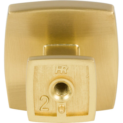 JEFFREY ALEXANDER 141BG Renzo 1-1/4" Diameter Square Knob - Brushed Gold