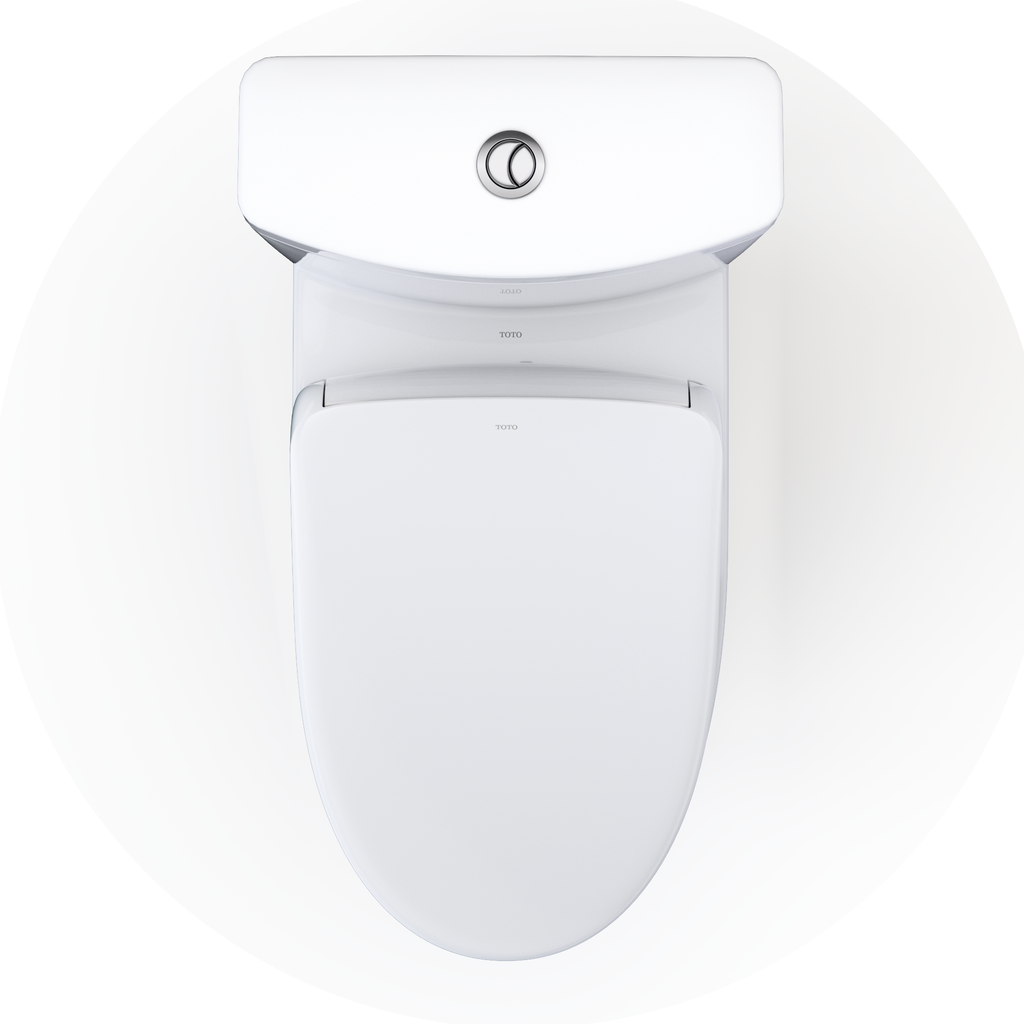 TOTO MW4464736CEMGNA#01 Washlet+ Aquia Iv Two-Piece Elongated Dual Flush 1.28 And 0.9 Gpf Toilet And With Auto Flush S7A Contemporary Bidet Seat - Cotton White