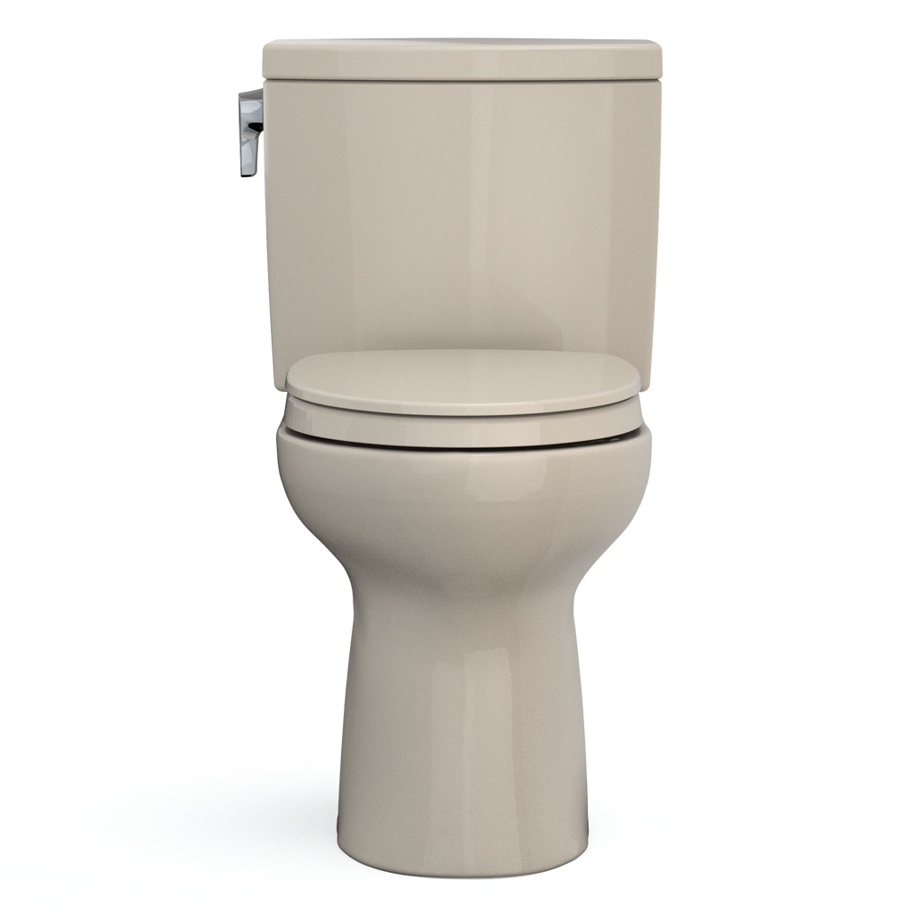 TOTO MS454124CUFG#03 Drake Ii 1G Two-Piece Elongated 1.0 Gpf Universal Height Toilet With Cefiontect And Ss124 Softclose Seat - Bone