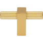 JEFFREY ALEXANDER 498T-BG Larkin Knurled 2-3/8" Length Bar Knob - Brushed Gold