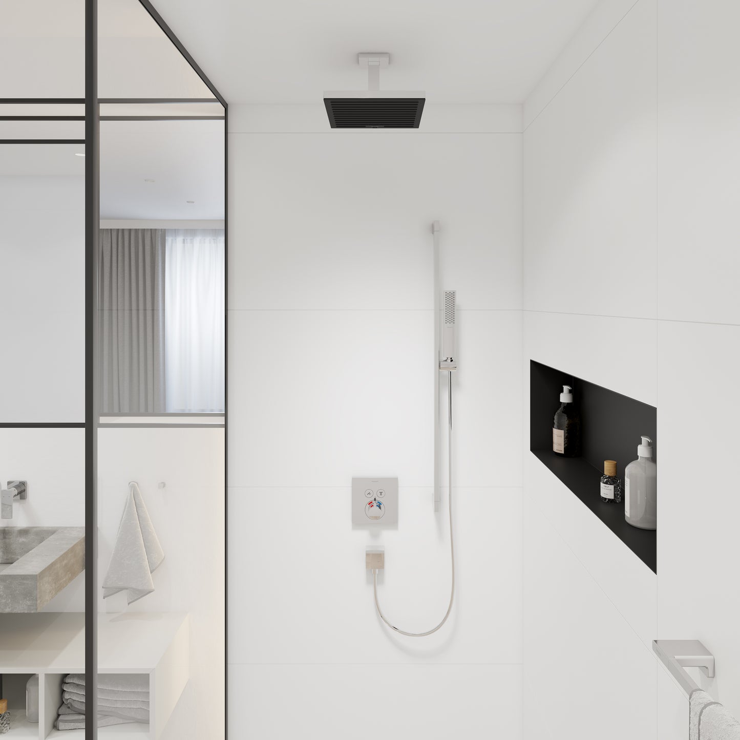 HANSGROHE 24338001 Pulsify E Extension Pipe for Ceiling Mount E, 4" - Chrome