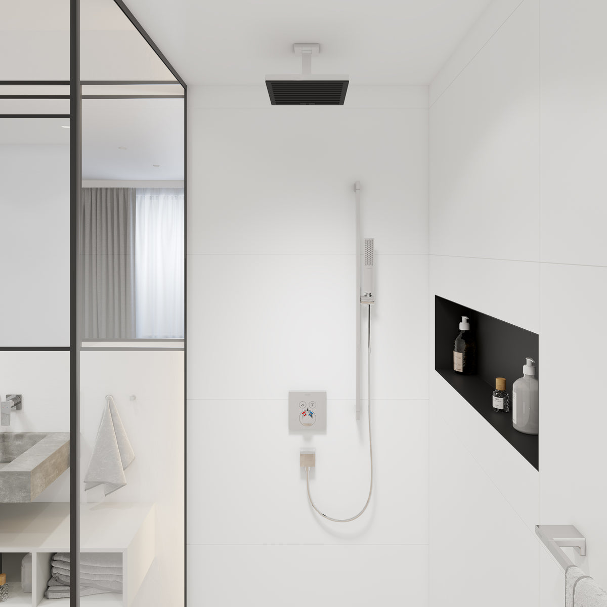 HANSGROHE 24338001 Pulsify E Extension Pipe for Ceiling Mount E, 4" - Chrome
