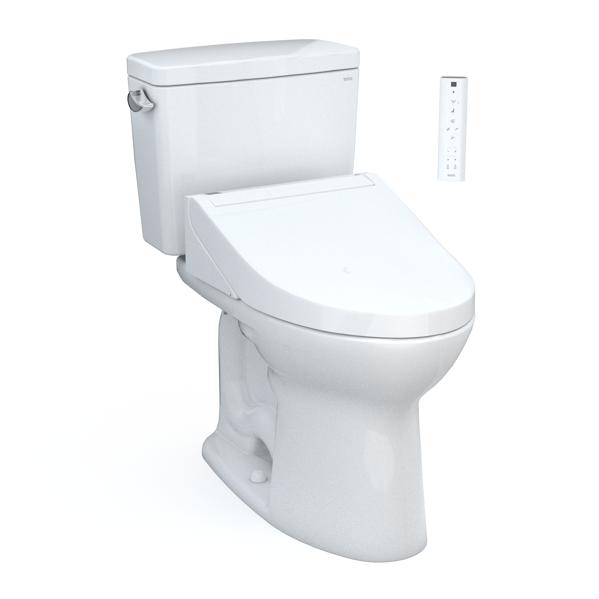 TOTO MW7763084CSG#01 Drake Washlet+ Two-Piece Elongated 1.6 Gpf Tornado Flush Toilet With C5 Bidet Seat - Cotton White