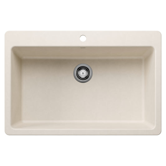 BLANCO 443201 Liven Liven SILGRANIT 33" Super Single Dual Mount Kitchen Sink - Soft White in Soft White