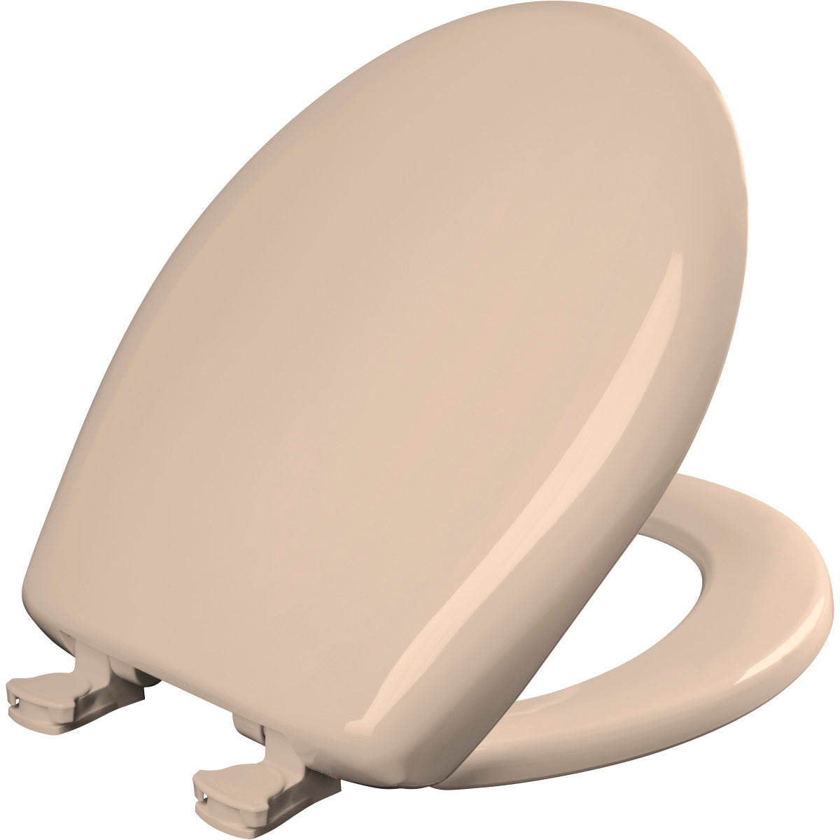 Bemis Round Plastic Toilet Seat in Desert Bloom with STA-TITE Seat Fastening System, Easy•Clean and  Whisper•Close Hinge