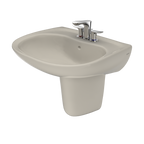 TOTO LHT242.4G#03 Prominence Oval Wall-Mount Bathroom Sink With Cefiontect And Shroud For 4 Inch Center Faucets - Bone