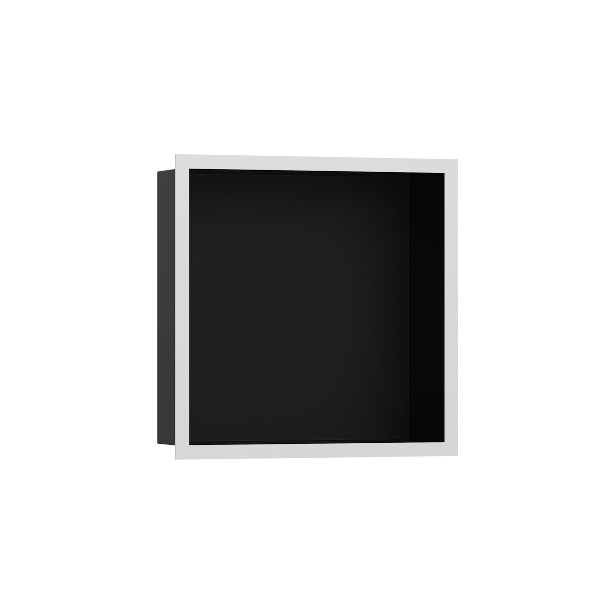 HANSGROHE 56098700 XtraStoris Individual Wall Niche Matte Black with Design Frame 12"x 12"x 4" - Matte White