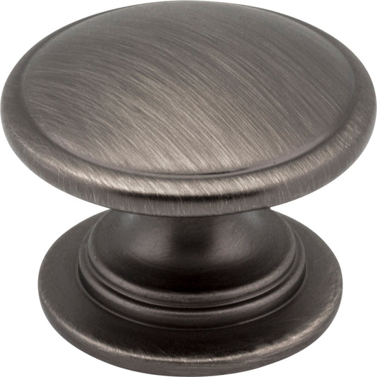 JEFFREY ALEXANDER 3980-BNBDL Durham 1-1/4" Diameter Mushroom Knob - Brushed Pewter