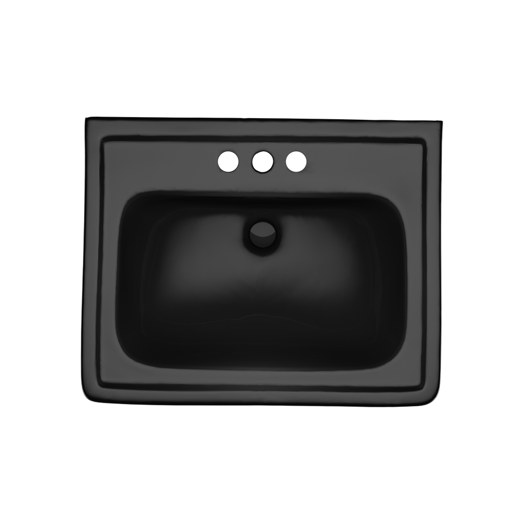 TOTO LPT532.4N#51 Promenade 24" X 19-1/4" Rectangular Pedestal Bathroom Sink For 4 Inch Center Faucets - Ebony