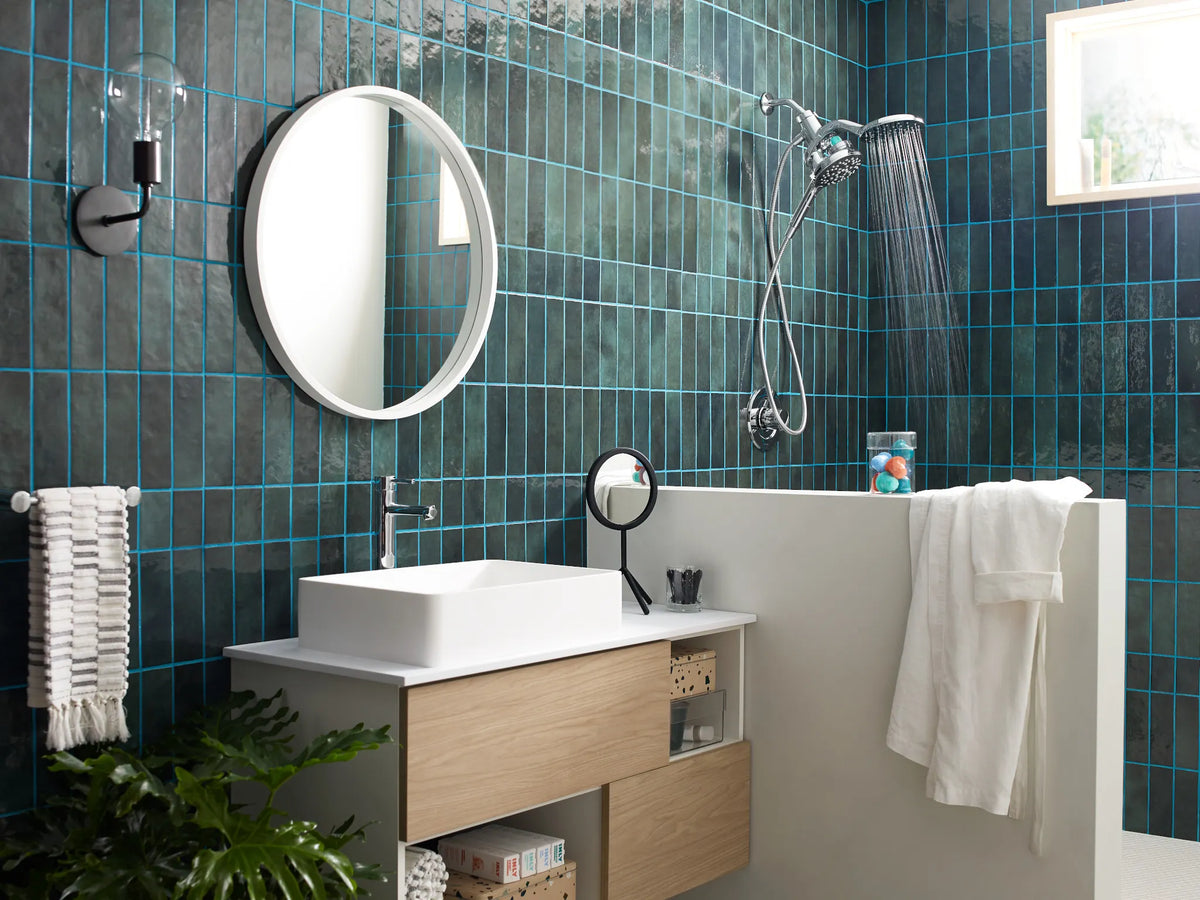 MOEN IN208C2 Chrome six-function 6-1/2" diameter spray head eco rainshower and handshower