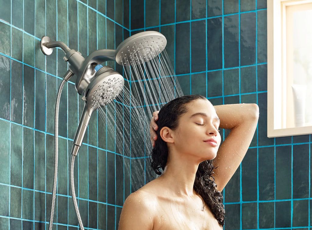 MOEN IN208C2SRN Inly  Six-Function 6-1/2" Diameter Spray Head Eco Rainshower And Handshower In Spot Resist Brushed Nickel