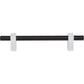 JEFFREY ALEXANDER 478-128MBPC Larkin 2 128 mm Center-to-Center Bar Pull - Matte Black w/Polished Chrome