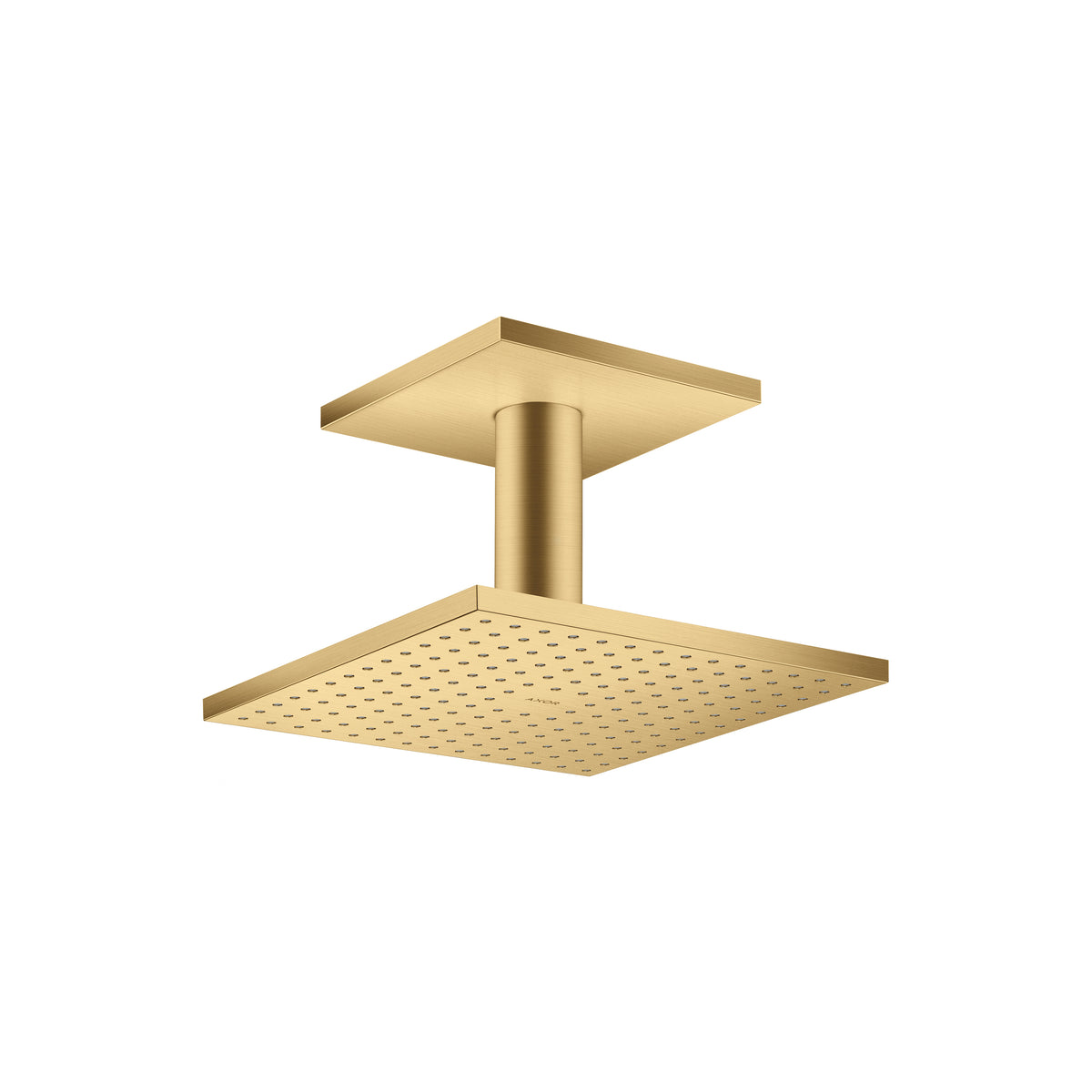 AXOR 35312251 ShowerSolutions Showerhead 250 Square 2-Jet Ceiling Connection, 2.5 GPM - Brushed Gold Optic