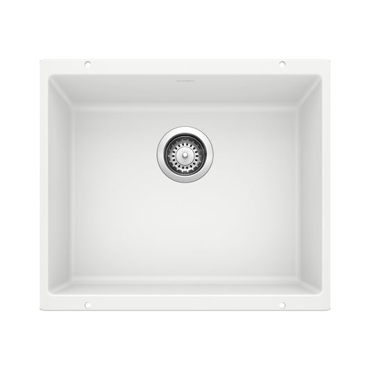 BLANCO 513426 Precis Precis SILGRANIT 21" Single Bowl Undermount Kitchen Sink - White in White