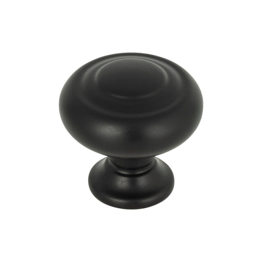 TOP KNOBS TK1000BLK Kent 1-1/4" Diameter Mushroom Knob - Flat Black