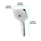 TOTO TBW02015U4#PN G Series 1.75 GPM Multifunction 4 inch Square Handshower with ACTIVE WAVE , Polished Nickel