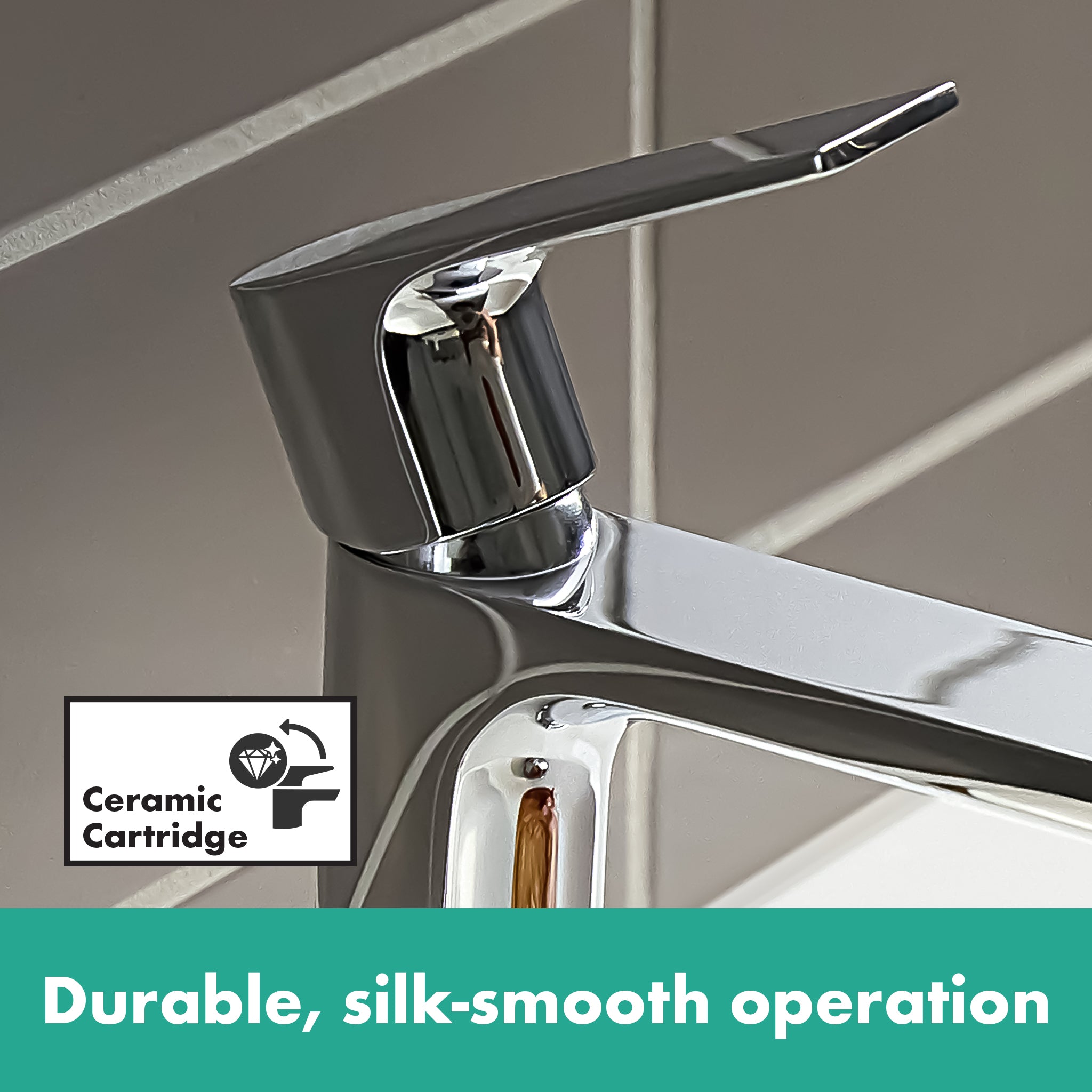 HANSGROHE 72557821 Rebris E Single-Hole Faucet 110 with Pop-Up Drain, 1.2 GPM - Brushed Nickel