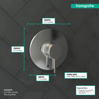 HANSGROHE 04233000 Ecostat Pressure Balance Trim S - Chrome