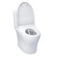 TOTO MW4464736CEMFGNA#01 WASHLET+ Aquia IV Two-Piece Elongated Dual Flush 1.28 and 0.9 GPF Toilet with Auto Flush S7A Contemporary Bidet Seat , Cotton White