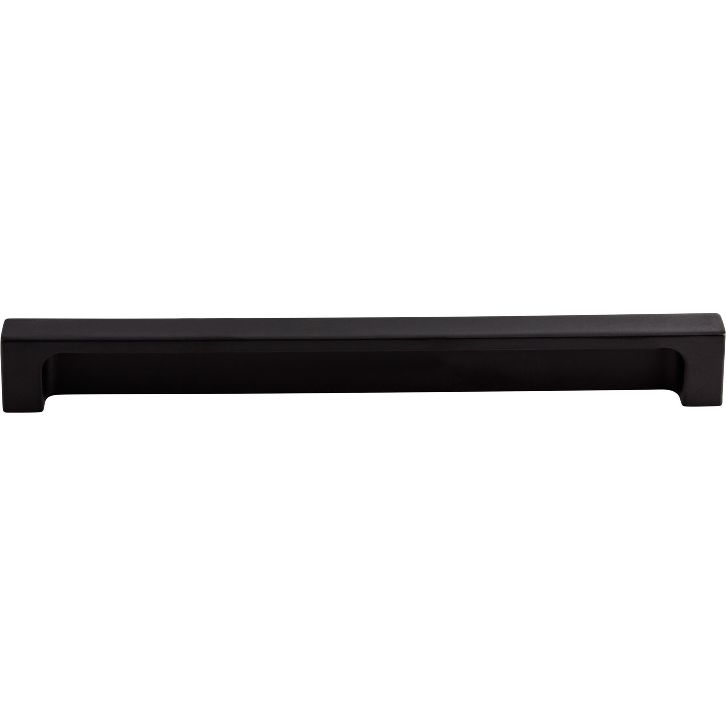 TOP KNOBS TK277BLK Modern Metro 8" Center to Center Finger Pull - Flat Black