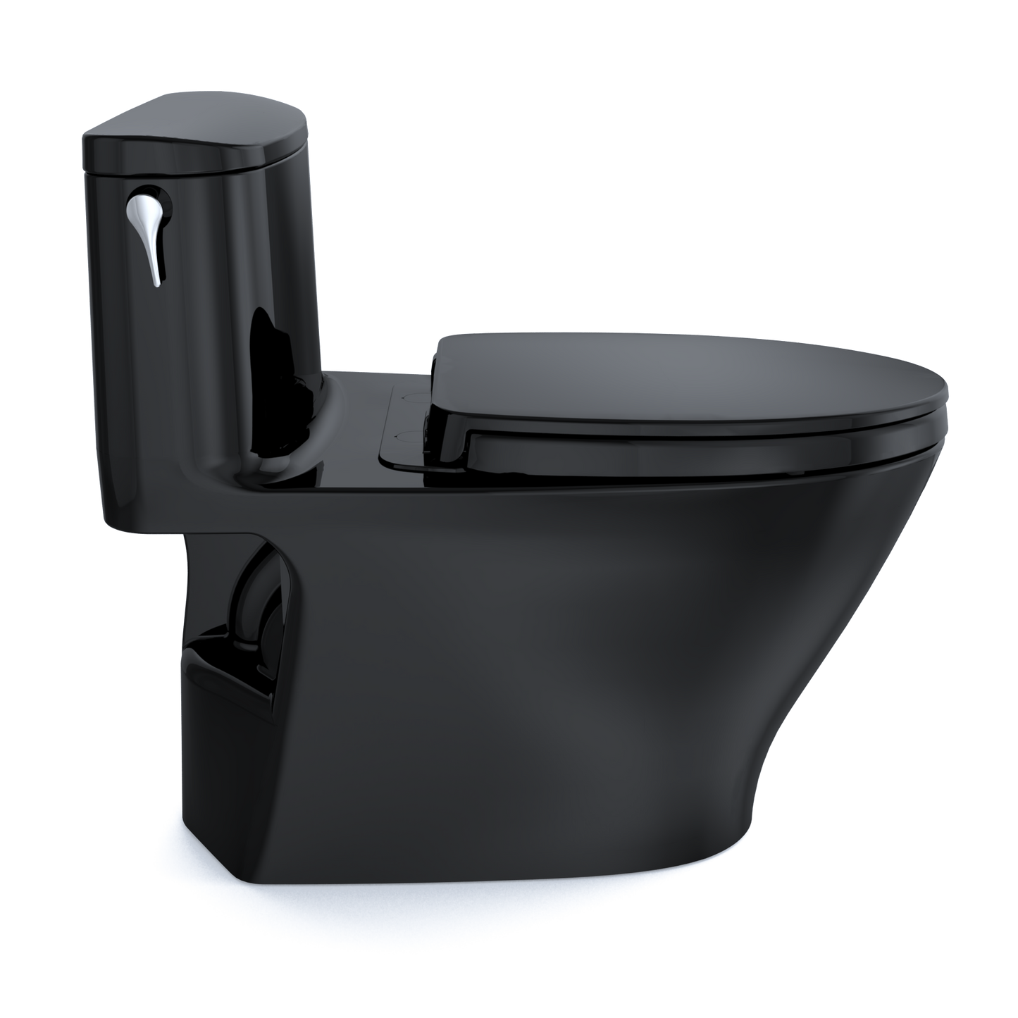 TOTO MS642124CEF#51 Nexus One-Piece Elongated 1.28 GPF Universal Height Toilet with SS124 SoftClose Seat , Ebony