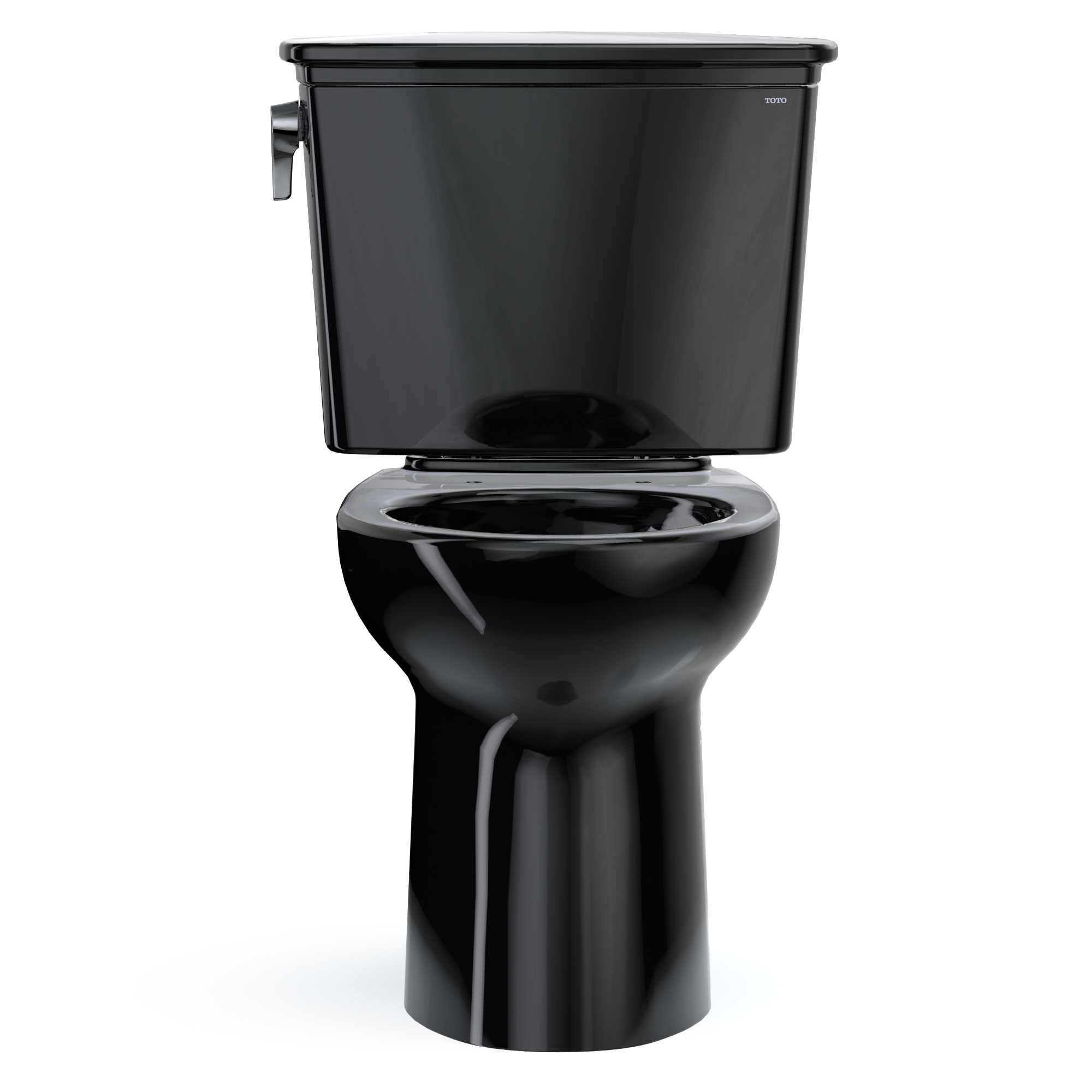 TOTO CST786CEF#51 Drake Transitional Two-Piece Elongated 1.28 Gpf Universal Height Tornado Flush Toilet - Ebony