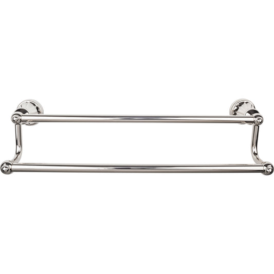 TOP KNOBS HUD9PN TOP BATH (R) Hudson Bath Double 26 1/4" Wall Mounted Towel Bar - Polished Nickel