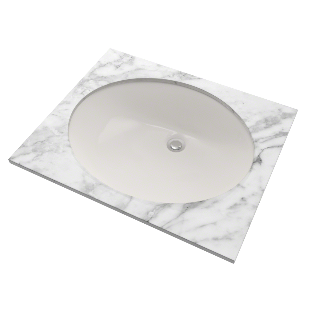 TOTO LT579G#11 Rendezvous Oval Undermount Bathroom Sink With Cefiontect - Colonial White
