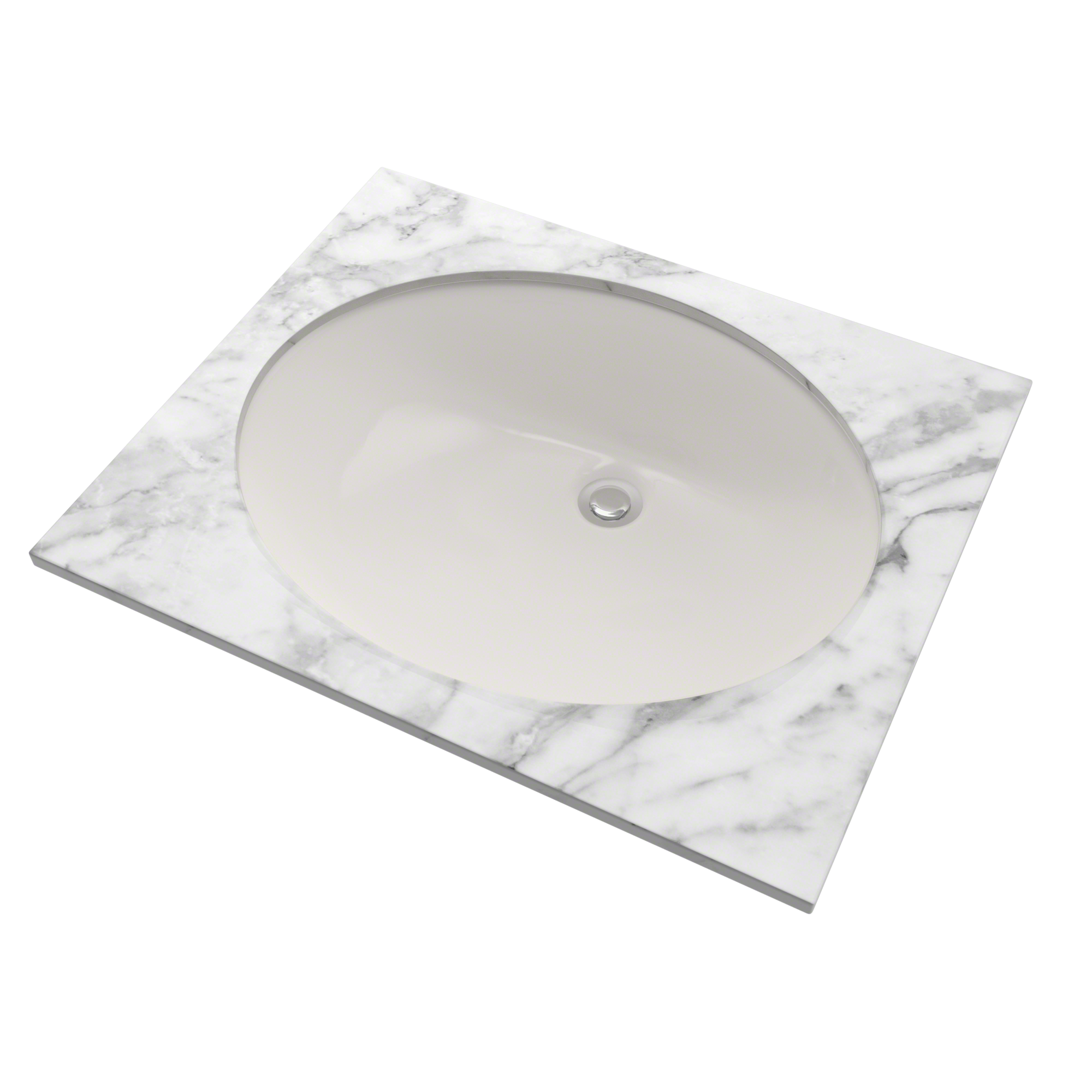 TOTO LT579G#11 Rendezvous Oval Undermount Bathroom Sink With Cefiontect - Colonial White