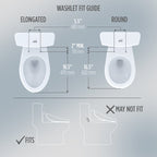 TOTO SW3446#01 Washlet S5 Elongated Electronic Bidet Toilet Seat - Cotton White