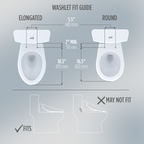 TOTO SW4725#01 Washlet S7 Electronic Bidet Toilet Seat With Ewater+ Bowl And Wand Cleaning And Contemporary Lid - Cotton White