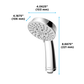 TOTO TBW03003U4#CP L Series 1.75 GPM Multifunction 4 inch Classic Handshower , Polished Chrome