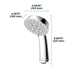 TOTO TBW03003U4#CP L Series 1.75 Gpm Multifunction 4 Inch Classic Handshower - Polished Chrome