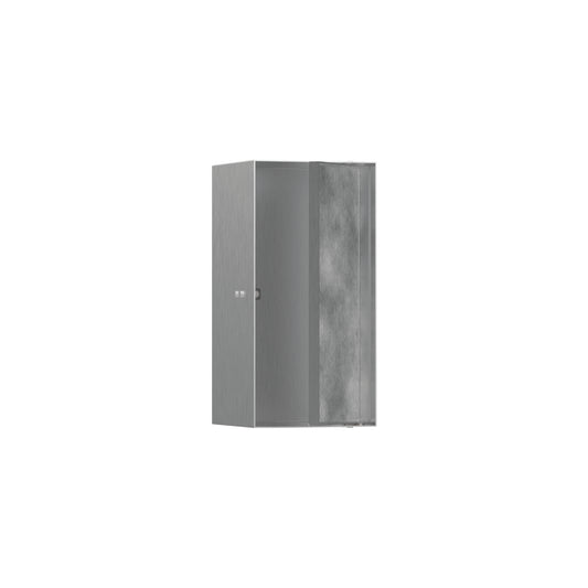 HANSGROHE 56088800 XtraStoris Rock Wall Niche with Tileable Door 12"x 6"x 5.5" in Brushed Stainless Steel