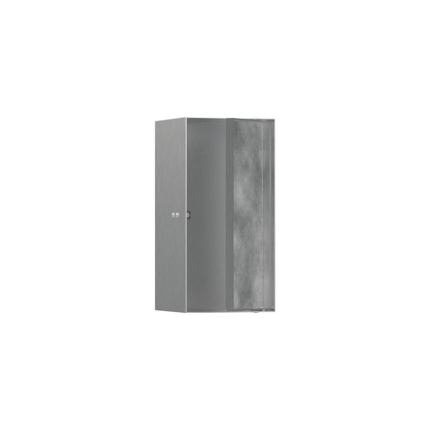 HANSGROHE 56088800 XtraStoris Rock Wall Niche with Tileable Door 12"x 6"x 5.5" - Brushed Stainless Steel