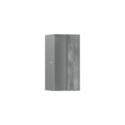 HANSGROHE 56088800 XtraStoris Rock Wall Niche with Tileable Door 12"x 6"x 5.5" - Brushed Stainless Steel