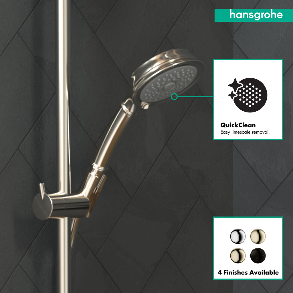 HANSGROHE 04072830 Croma 100 Classic Handshower 3-Jet, 2.5 GPM - Polished Nickel