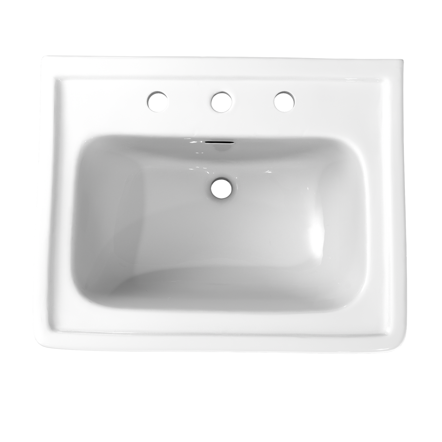 TOTO LPT532.8N#01 Promenade 24" x 19-1/4" Rectangular Pedestal Bathroom Sink for 8 inch Center Faucets , Cotton White