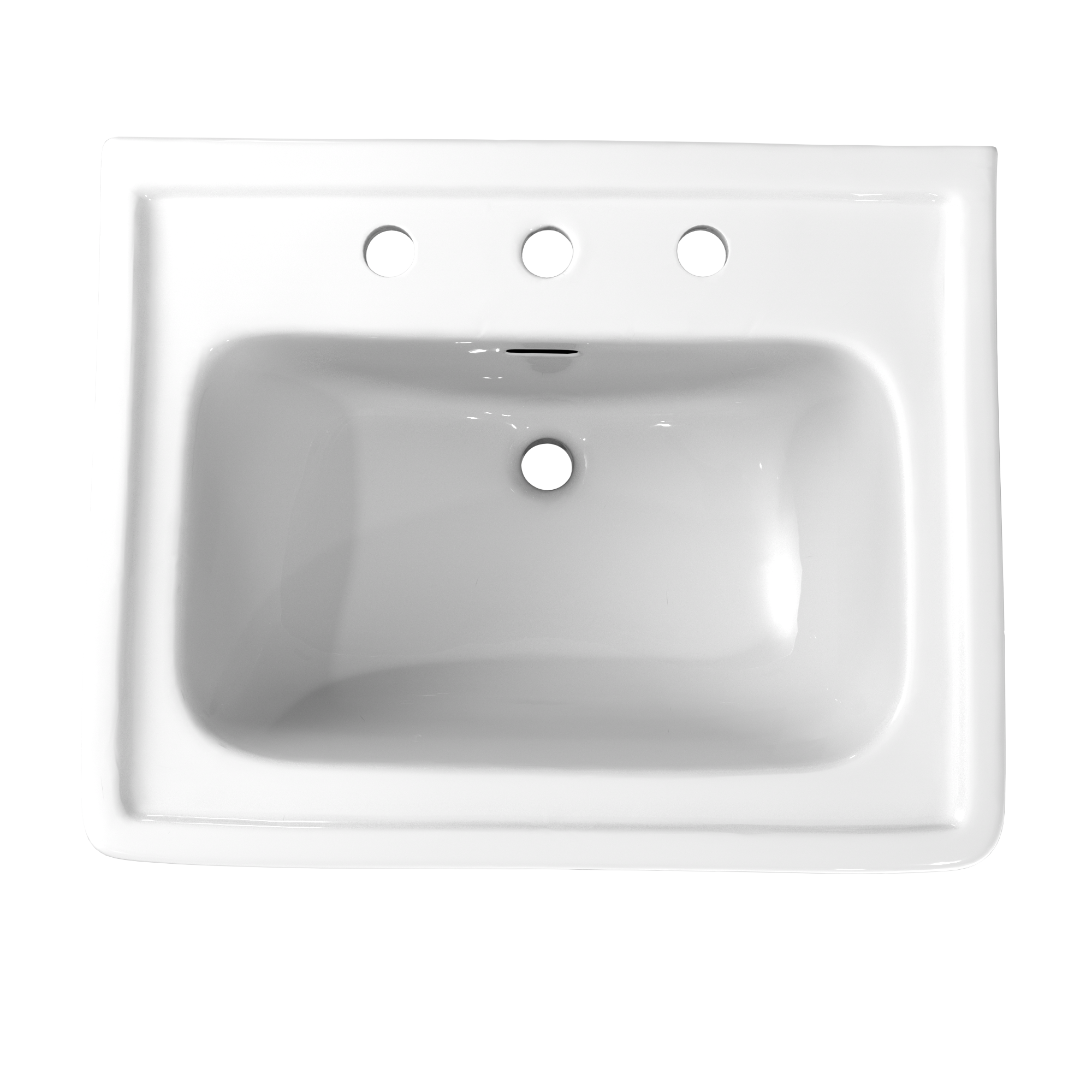 TOTO LPT532.8N#01 Promenade 24" X 19-1/4" Rectangular Pedestal Bathroom Sink For 8 Inch Center Faucets - Cotton White