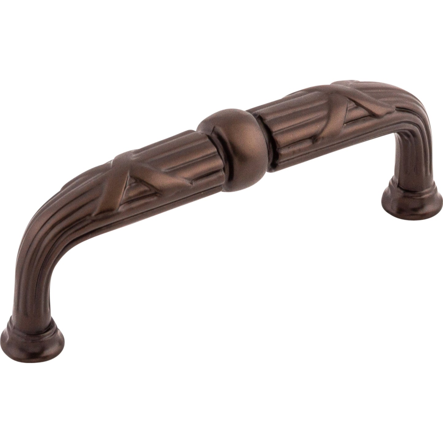 TOP KNOBS M937 Ribbon & Reed 3 3/4" Center to Center Bar Pull - Oil Rubbed Bronze