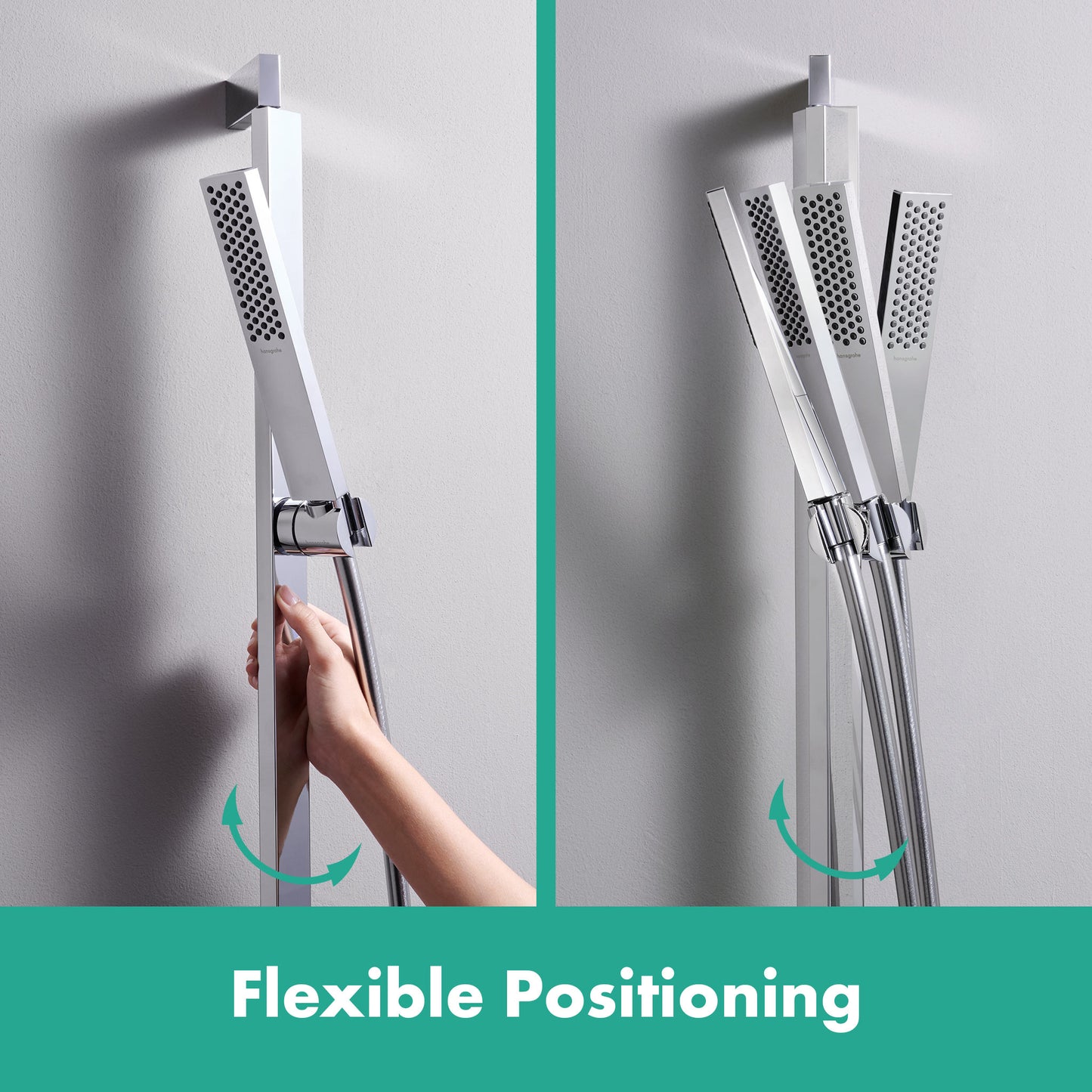 HANSGROHE 24371821 Pulsify E Wallbar Set 100 3-Jet 24", 1.75 GPM - Brushed Nickel
