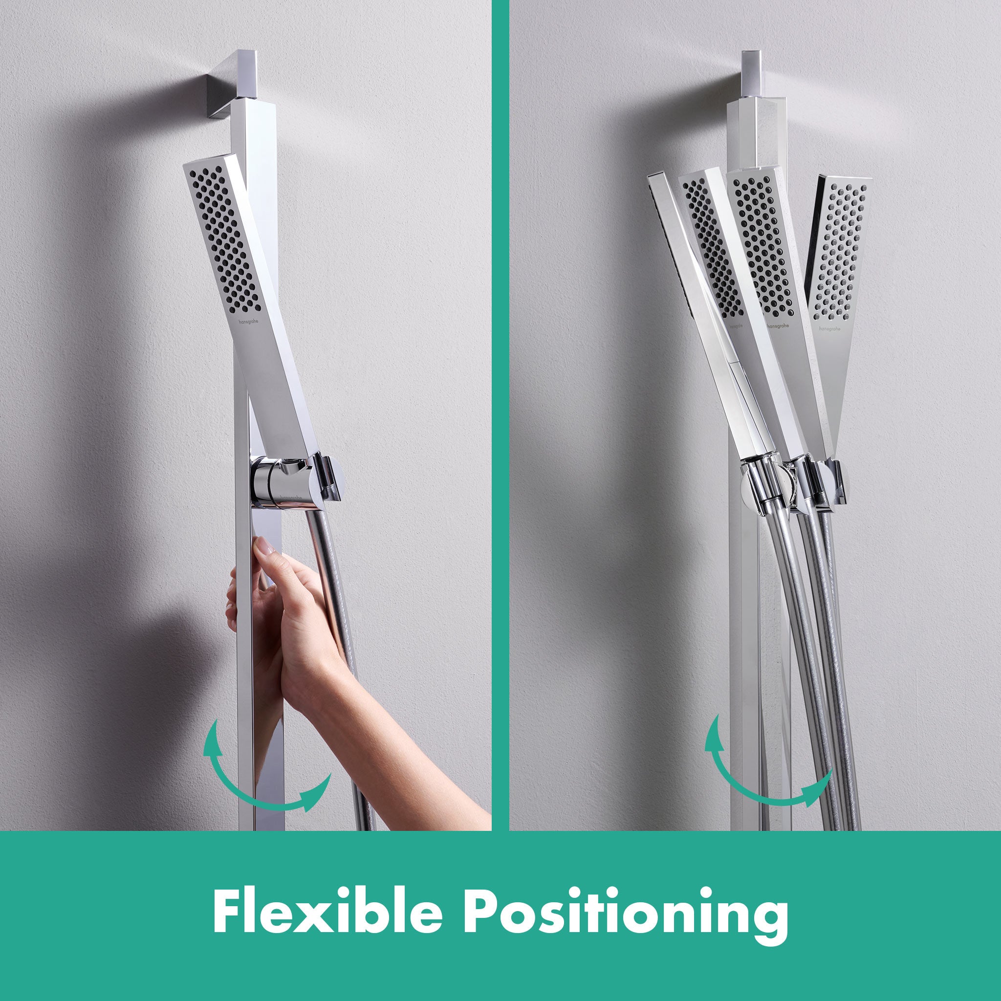 HANSGROHE 24370821 Pulsify E Wallbar Set 100 1-Jet 24", 2.5 GPM - Brushed Nickel