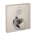 HANSGROHE 15762821 ShowerSelect Thermostatic Trim for 1 Function, Square - Brushed Nickel