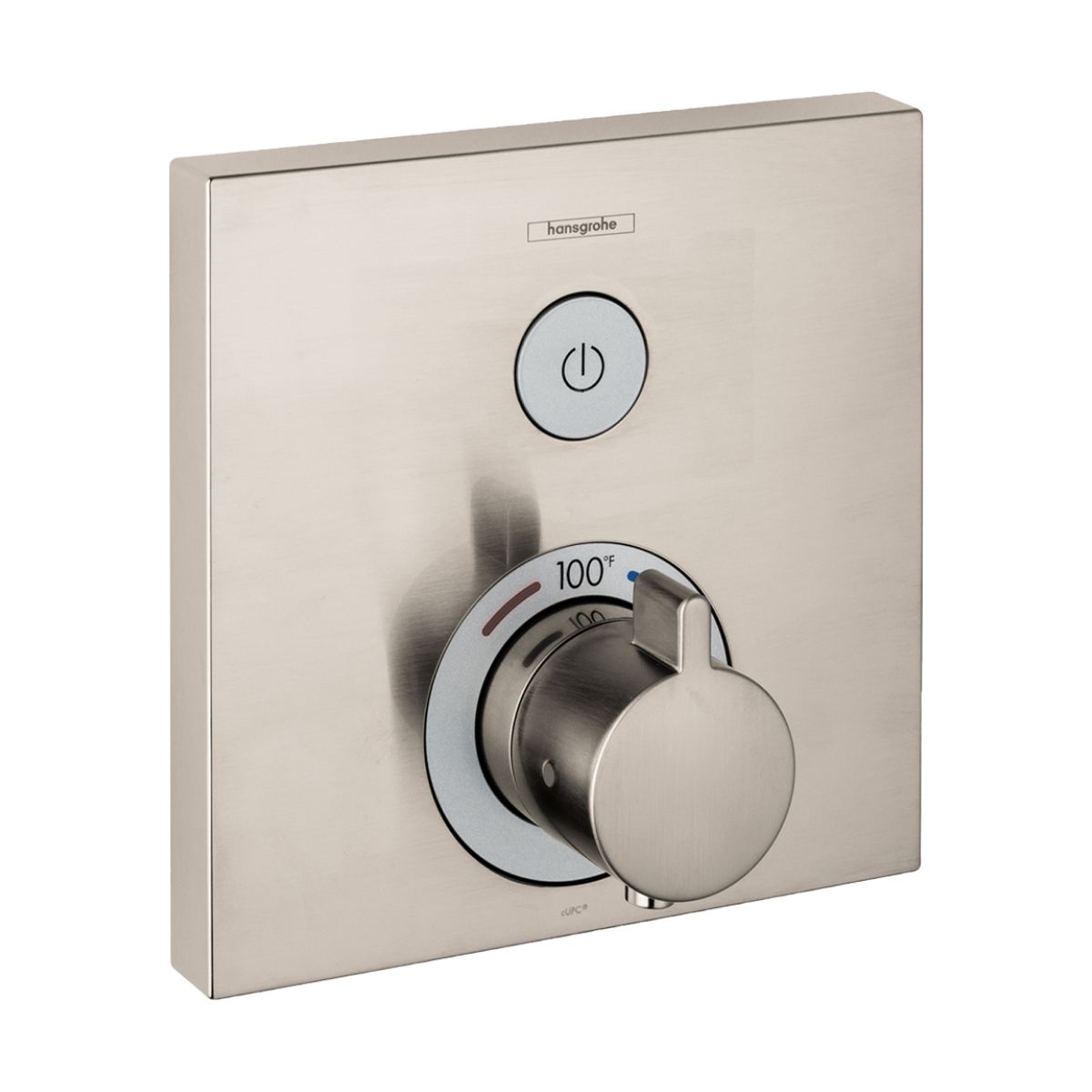 HANSGROHE 15762821 ShowerSelect Thermostatic Trim for 1 Function, Square - Brushed Nickel