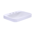 TOTO LT416.8G#01 Arvina Rectangular 23" Vessel Bathroom Sink With Cefiontect For 8 Inch Center Faucets - Cotton White