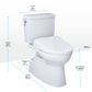 TOTO MW4744726CUFGA#01 WASHLET+ Vespin II 1G Two-Piece Elongated 1.0 GPF Toilet with Auto Flush WASHLET+ S7 Contemporary Bidet Seat , Cotton White