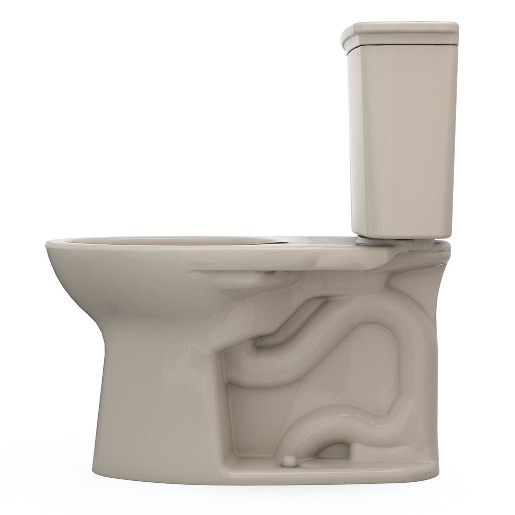 TOTO CST786CEFG#03 Drake Transitional Two-Piece Elongated 1.28 Gpf Universal Height Tornado Flush Toilet With Cefiontect - Bone
